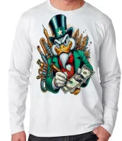 Camiseta manga longa Infantil ou Adulto Tio patinhas Sam desenho antigo - Foto 2