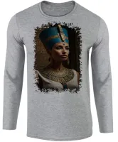 Camiseta manga longa Infantil ou Adulto Nefertite egito piramides - Foto 2