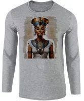 Camiseta manga longa Infantil ou Adulto Nefertite egito rainha cleopatra - Foto 2