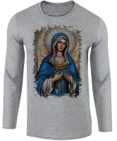 Camiseta manga longa Infantil ou Adulto Nossa Senhora Aparecida Jesus Mãe - Foto 2