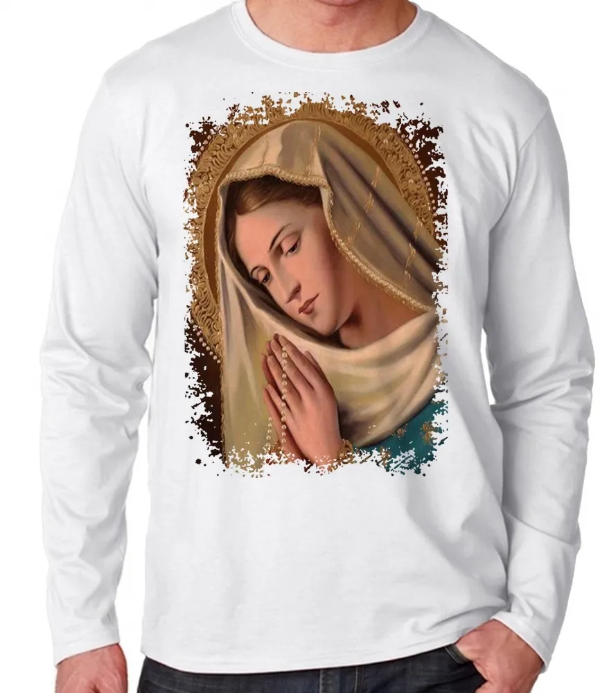 Camiseta manga longa Infantil ou Adulto Nossa senhora Aparecida Mãe