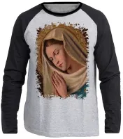 Camiseta manga longa Infantil ou Adulto Nossa senhora Aparecida Mãe - Foto 3