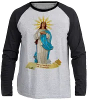 Camiseta manga longa Infantil ou Adulto Nossa senhora da Conceição - Foto 3