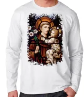 Camiseta manga longa Infantil ou Adulto Santo Antonio vitral - Foto 2