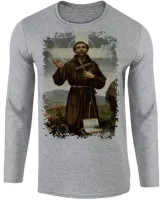 Camiseta manga longa Infantil ou Adulto São Francisco Assis Jesus Cristo - Foto 2