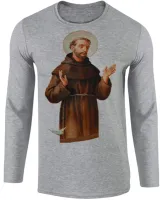 Camiseta manga longa Infantil ou Adulto São Francisco Jesus Cristo - Foto 2