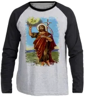 Camiseta manga longa Infantil ou Adulto São João Batista - Foto 3