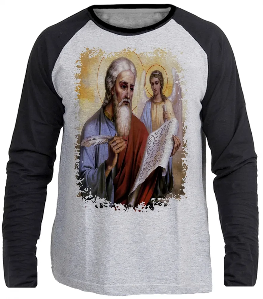 Camiseta manga longa Infantil ou Adulto São Mateus Santo Imagem
