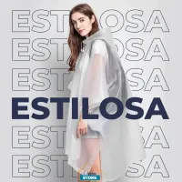 Capa Protetora De Chuva Unissex Reutilizável Resistente Com Capuz P/ Passeio Festas Impermeável - Foto 6