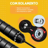 Corda de Pular Crossfit Profissional 3M aço - Foto 5