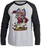 Camiseta manga longa Infantil ou Adulto Ahsoka Jedi Star Wars - Foto 3