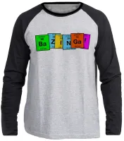 Camiseta manga longa Infantil ou Adulto Bazinga big bang theory tabela - Foto 3