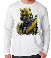 Camiseta manga longa Infantil ou Adulto bumblebee transformers camaro - Foto 3