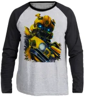 Camiseta manga longa Infantil ou Adulto bumblebee transformers robo carro - Foto 3