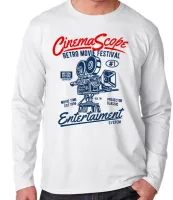 Camiseta manga longa Infantil ou Adulto Cinema Arte festival antigo - Foto 2