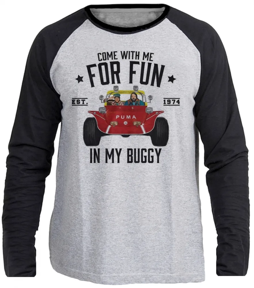 Camiseta manga longa Infantil ou Adulto Dupla Explosiva buggy Bud Spencer Terence Hill