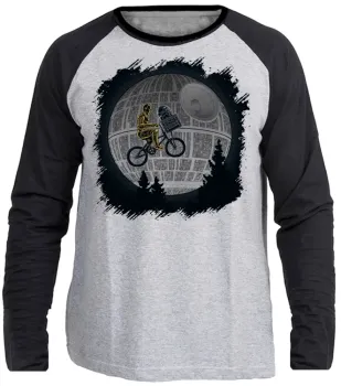 Camiseta manga longa Infantil ou Adulto Et estrela da morte star wars