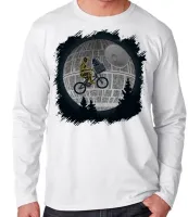 Camiseta manga longa Infantil ou Adulto Et estrela da morte star wars - Foto 3