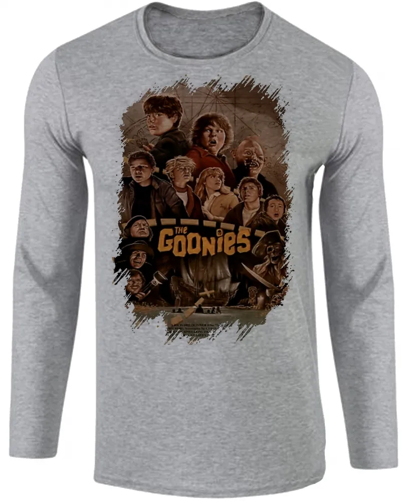 Camiseta manga longa Infantil ou Adulto goonies filme antigo Imagem