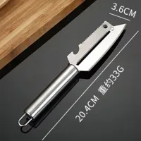 Kit 3 Descascadores Inox Legumes, Frutas Escama Peixe Queijo - Foto 5