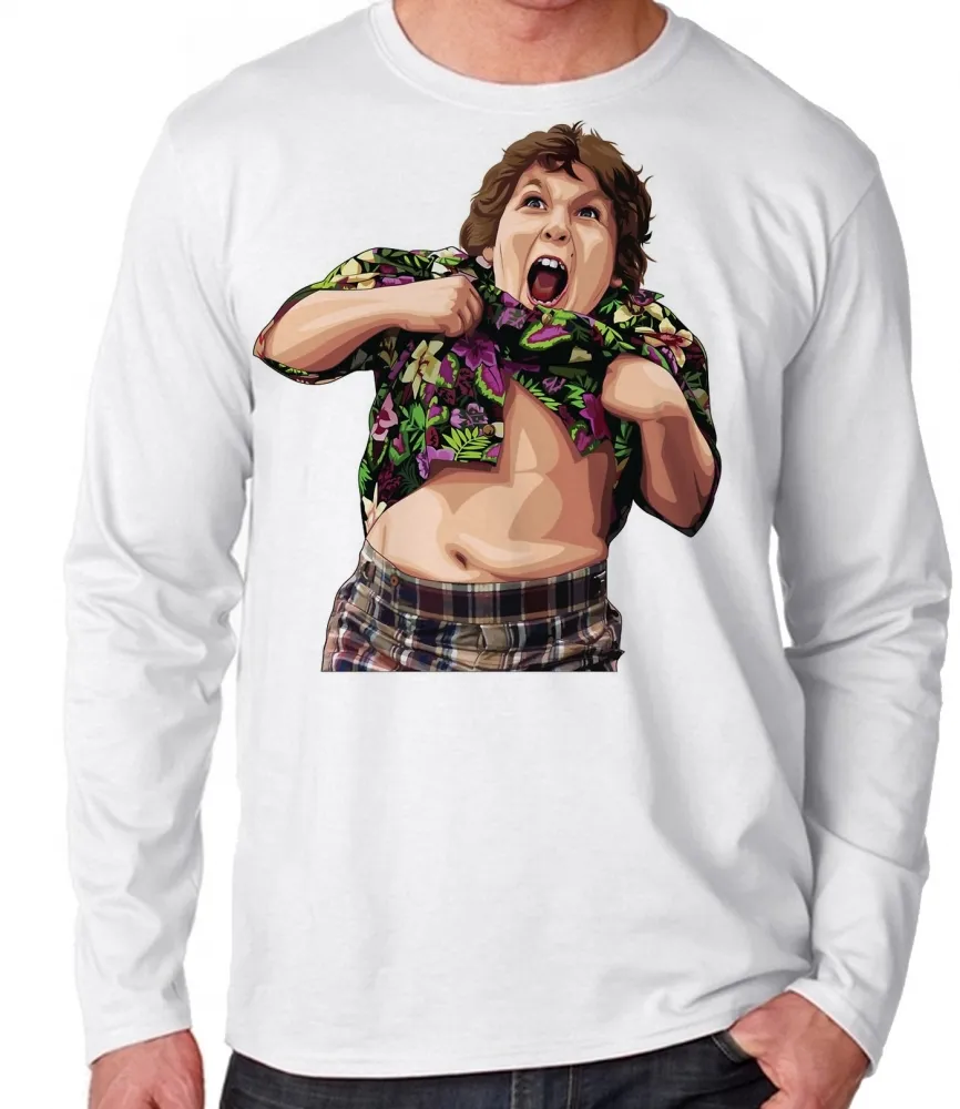 Camiseta manga longa Infantil ou Adulto Gordo goonies filme antigo Imagem