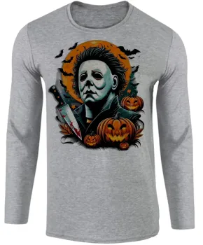 Camiseta manga longa Infantil ou Adulto halloween filme de terror - Foto 2