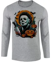 Camiseta manga longa Infantil ou Adulto halloween filme de terror - Foto 2