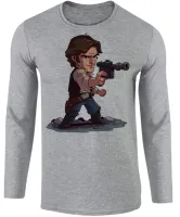 Camiseta manga longa Infantil ou Adulto Han solo star wars Harrison ford - Foto 2