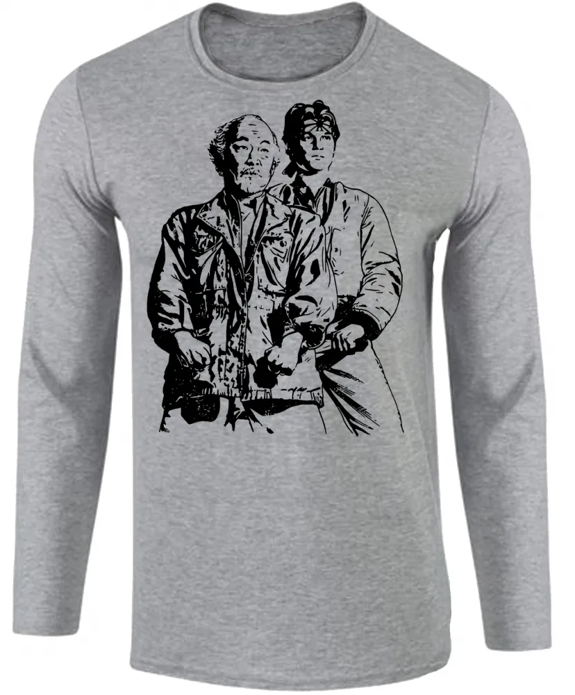 Camiseta manga longa Infantil ou Adulto Karate kid SR Miyagi Daniel Sun Cobra Kai