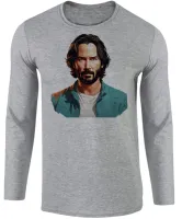 Camiseta manga longa Infantil ou Adulto keanu reeves john wick ator - Foto 2