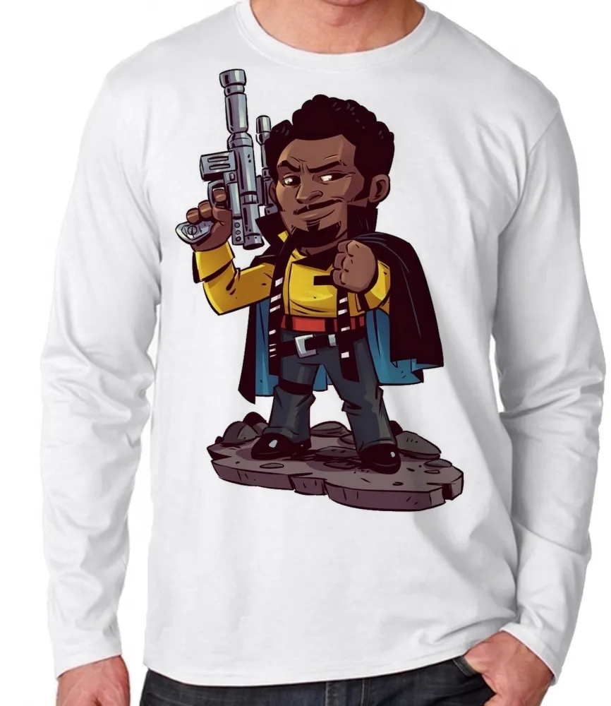 Camiseta manga longa Infantil ou Adulto Lando Calrissian star Wars Imagem
