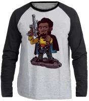 Camiseta manga longa Infantil ou Adulto Lando Calrissian star Wars - Foto 3