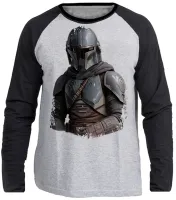 Camiseta manga longa Infantil ou Adulto Mandalorian armadura star wars - Foto 3