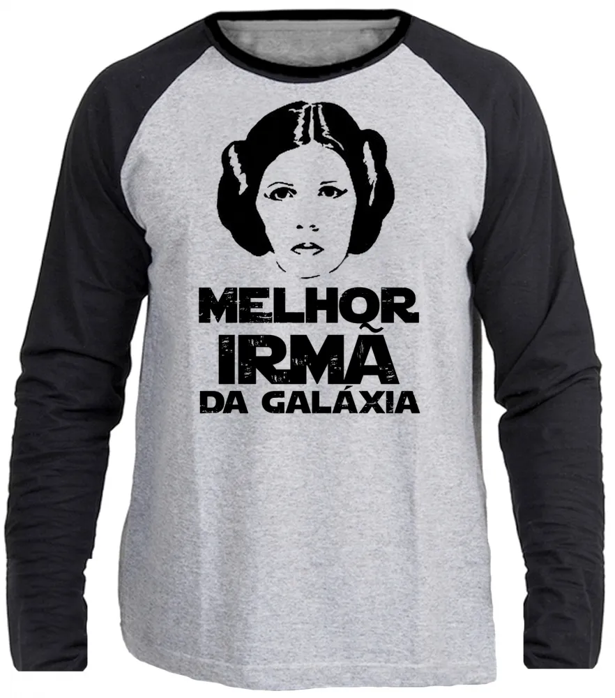 Camiseta manga longa Infantil ou Adulto Melhor Irmã Leia star wars princesa