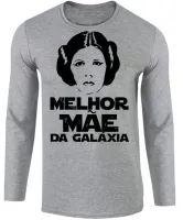 Camiseta manga longa Infantil ou Adulto Melhor Mãe Leia star wars - Foto 2