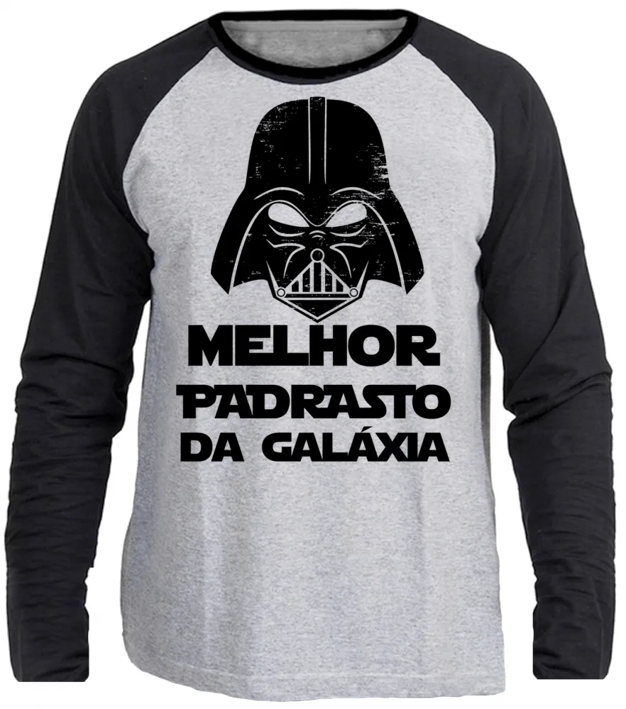 Camiseta manga longa Infantil ou Adulto Melhor padastro darth vader Imagem