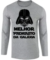 Camiseta manga longa Infantil ou Adulto Melhor padastro darth vader - Foto 2