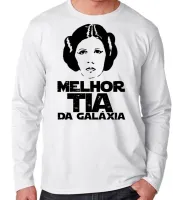 Camiseta manga longa Infantil ou Adulto Melhor Tia Titia star wars - Foto 2