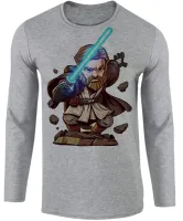 Camiseta manga longa Infantil ou Adulto obi wan kenobi jedi star wars - Foto 2