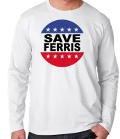 Camiseta manga longa Infantil ou Adulto Save Ferris curtindo vida adoidado - Foto 3