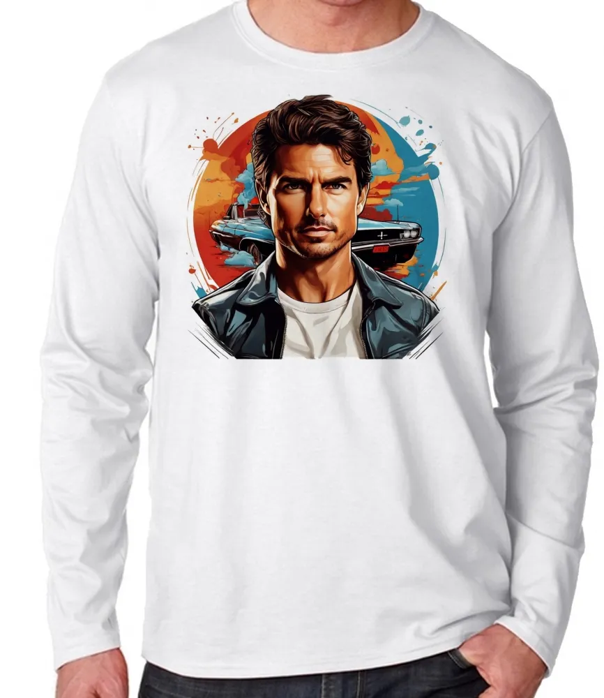 Camiseta manga longa Infantil ou Adulto Tom cruise top gun Imagem