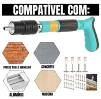 Pistola De Fixação De Ação Direta Finca Pinos Drywall Gesso Concreto Madeira Cadeirinha Parafuso - Foto 4
