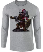 Camiseta manga longa Infantil ou Adulto Kratos Deus da guerra - Foto 2
