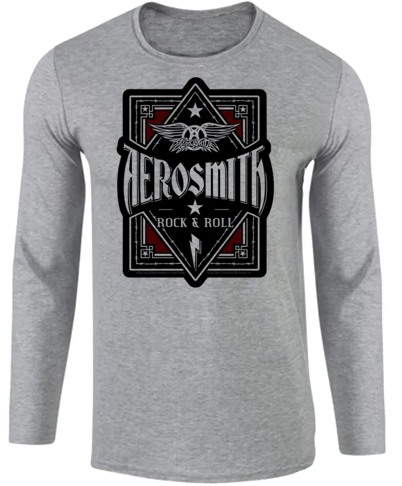 Camiseta manga longa Infantil ou Adulto Aerosmith banda rock antiga