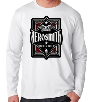 Camiseta manga longa Infantil ou Adulto Aerosmith banda rock antiga - Foto 2
