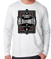 Camiseta manga longa Infantil ou Adulto Aerosmith banda rock antiga - Foto 2