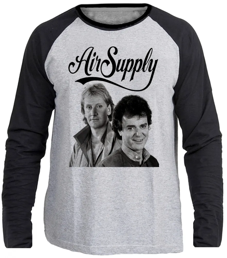Camiseta manga longa Infantil ou Adulto Airsupply banda rock antiga