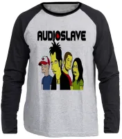 Camiseta manga longa Infantil ou Adulto audioslave simpsons banda rock - Foto 3