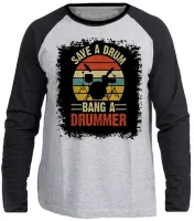Camiseta manga longa Infantil ou Adulto Bateria baterista rock musica - Foto 3