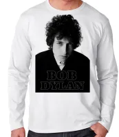 Camiseta manga longa Infantil ou Adulto Bob Dylan rock antigo - Foto 2